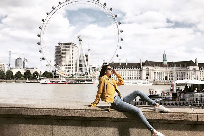 Bảo Anh khoe ảnh ở London.