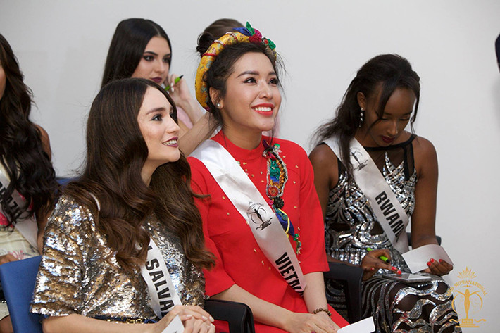 Mới đây, Khánh Phương và các thí sinh đã trải qua phần thi tài năng. Ở hạng mục này, đại diện Việt Nam không lọt top. Ảnh: BTC