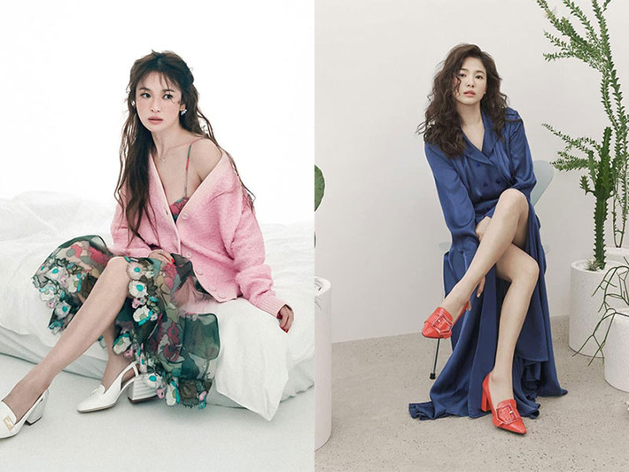 Song Hye Kyo khoe chân dài thon gọn, vòng một quyến rũ khi làm người đại diện thương hiệu.