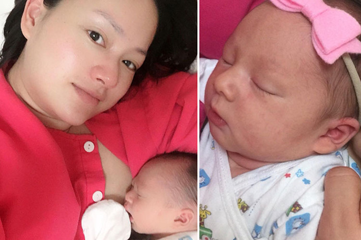 Hot Face sao Việt 24h: Sau 1 ngày sinh con gái, Lan Phương khoe ảnh cận mặt thiên thần nhỏ của mình. Con gái của Lan Phương được đặt tên là Lina Linh Duffy.