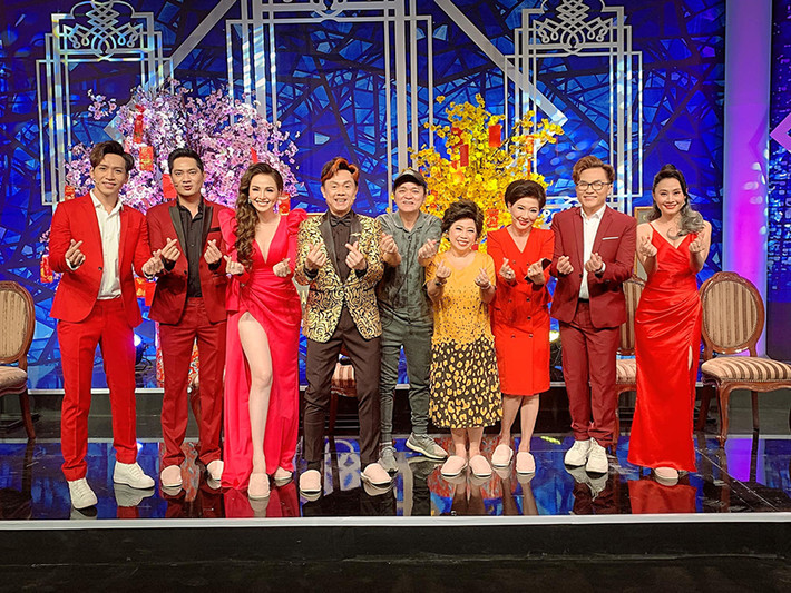 Chí Tài ghi hình chương trình Tết cùng Diễm Hương, MC Đại Nghĩa, Minh Luân...