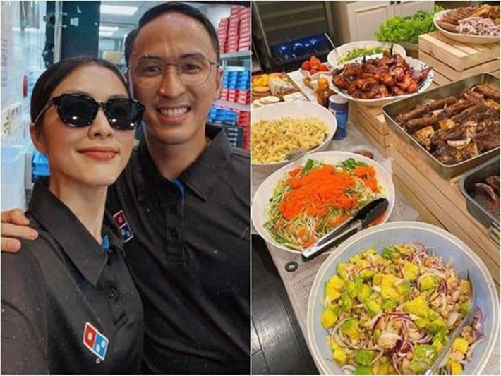 Từ bỏ ánh hào quang của showbiz, Hà Tăng trở thành người vợ, người mẹ đảm đang. Nữ diễn viên thường xuyên vào bếp chuẩn bị bữa ăn cho chồng con. Có thể nói, tài nấu nướng của Hà Tăng ngày càng thăng hạng. Ảnh: Công lý và xã hội
