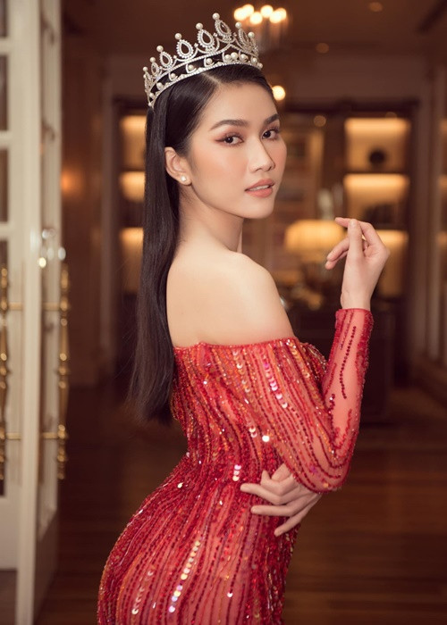 Với nhan sắc nổi bật, bắn tiếng Pháp và Anh như gió, nàng á hậu được nhiều khán giả đặt kỳ vọng tiếp nối thành tích của Hoa hậu Hòa bình Quốc tế 2021 Thùy Tiên. Ảnh: FB Phương Anh