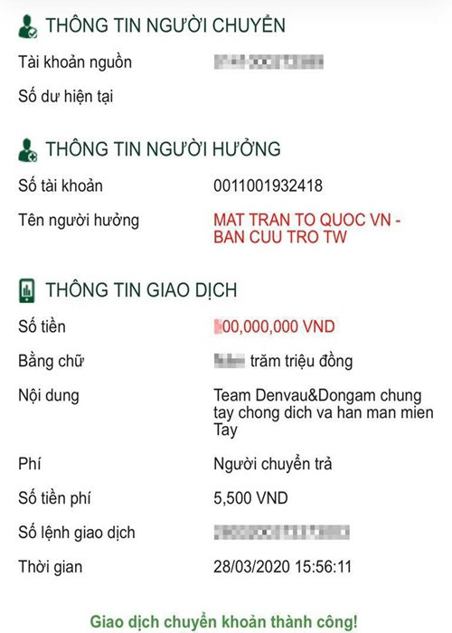 Năm 2020, Đen Vâu ủng hộ trăm triệu đồng chống dịch COVID-19. Ảnh: VOV