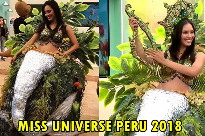 Người đẹp đến từ Peru sẽ hóa thân nàng tiên cá ở phần thi trang phục dân tộc tại cuộc thi Hoa hậu Hoàn vũ Thế giới 2018.