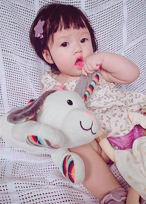 Con gái của Đặng Thu Thảo tên Sophie, sở hữu làn da trắng hồng giống mẹ, mái tóc xoăn giống bố.