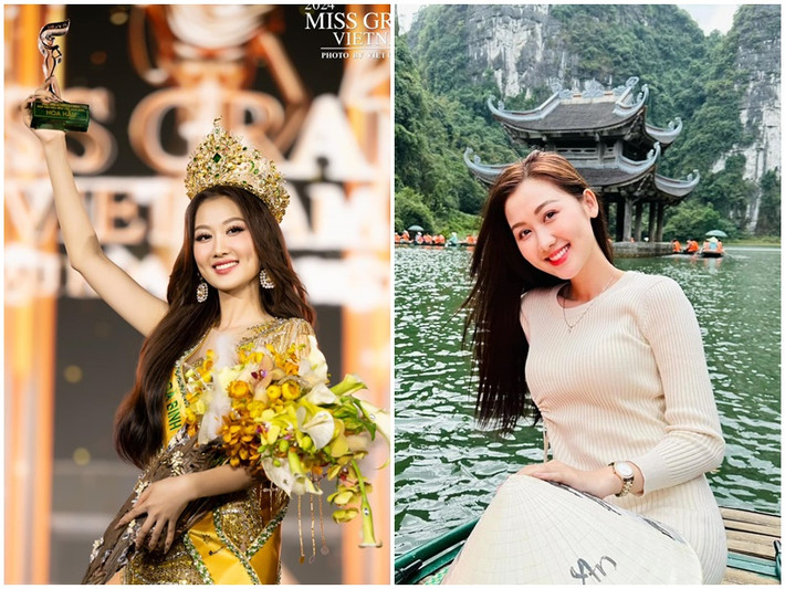 Hoa hậu Võ Lê Quế Anh sở hữu nhan sắc đầy cuốn hút ở trên sân khấu lẫn ngoài đời. Ảnh: Fanpage Miss Grand Vietnamnet, Znews.