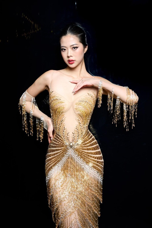 Khuất Nguyễn Bảo Châu cao 1m72, có số đo ba vòng 79-63-91cm. Chân dài sinh năm 2004 cũng được đánh giá cao trước chung kết Miss Grand Vietnam 2024. Ảnh: FB Bảo Châu.