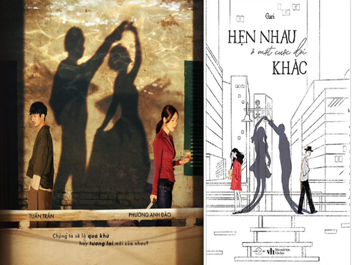 Poster phim Mai của Trấn Thành đang bị nghi sao chép bìa sách Hẹn nhau ở một cuộc đời khác. Ảnh: Znews.