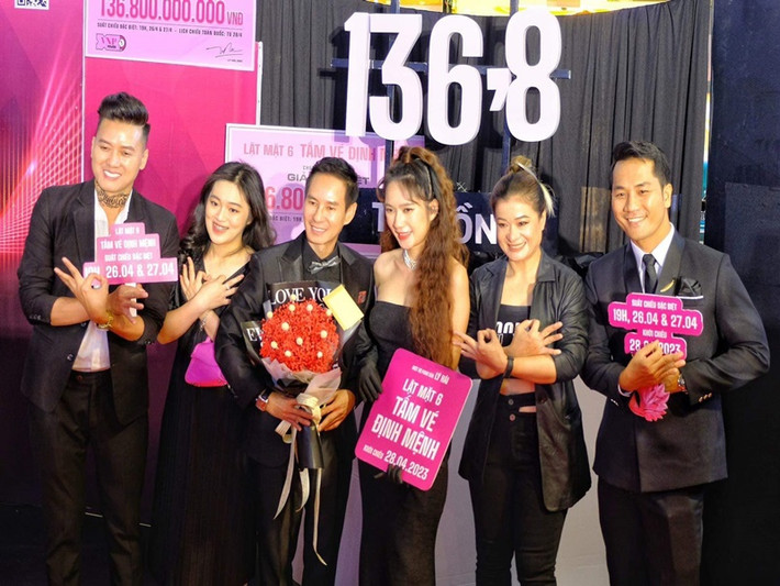 Thanh Hoa đến chúc mừng vợ chồng Lý Hải ra mắt phim Lật mặt 6: Tấm vé định mệnh tháng 4/2023.