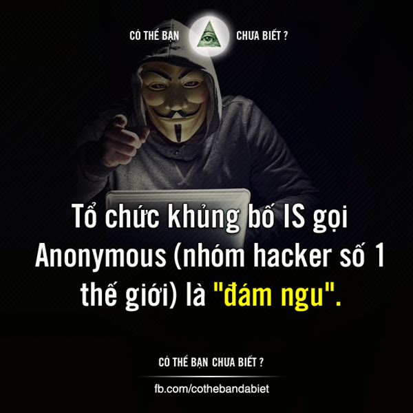 Bị Anonymous đánh sập hàng loạt website và hack hàng ngàn tài khoản mạng xã hội, IS nổi điên.