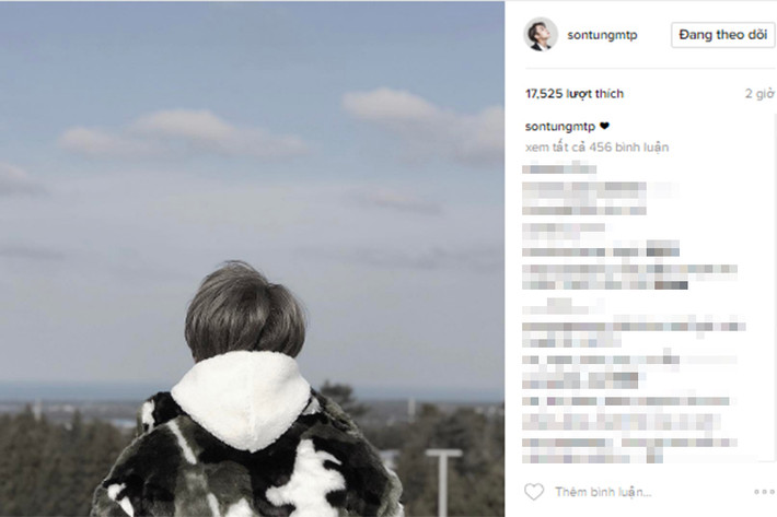 Sky (bầu trời) là tên fanclub của Sơn Tùng MTP. Vì vậy, trên trang cá nhân, giọng ca gốc Thái Bình thường xuyên chia sẻ hình ảnh bầu trời như một cách để nhắc rằng mình đang nhớ đến fans. (Ảnh: chụp màn hình)