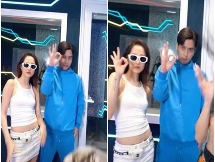 Năm 2022, Bảo Anh chia sẻ clip nhảy cùng Hồ Quang Hiếu. Cô chú thích: "Đưa tuyển thủ team Bảo Anh đi gặp ca sĩ hot Tiktoker Hồ Quang Hiếu". Phía Hồ Quang Hiếu chia sẻ: "Lâu lâu nhảy cùng bạn cũ Bảo Anh một bài coi". Ảnh: Công Lý Xã Hội.