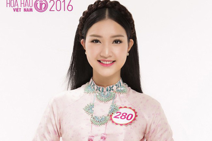 Trong dàn thí sinh Hoa hậu Việt Nam 2016, Lê Trần Ngọc Trân (Huế) là thí sinh nổi bật.
