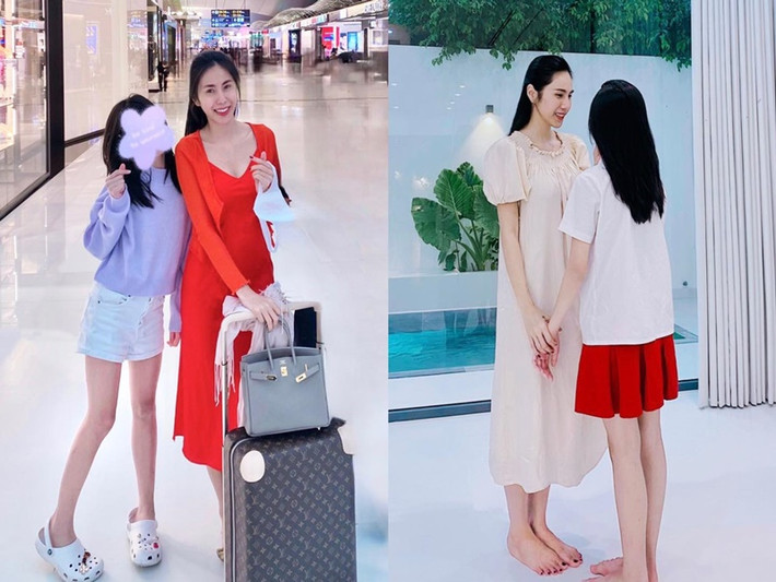 Bé Bánh Gạo hiện tại cao lớn gần bằng mẹ.
