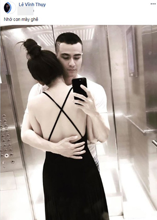 Vĩnh Thụy mới đây đăng tải hình ảnh ôm một cô gái lạ mặt. Cư dân mạng đặt nghi vấn bạn gái mới của Vĩnh Thụy là Lan Hương. Ảnh: FBNV