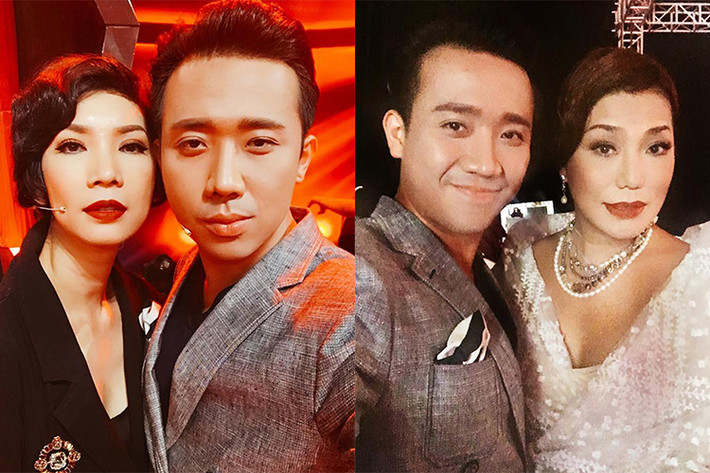 Trấn Thành chia sẻ ảnh chụp cùng Xuân Lan và Cindy Thái Tài. Anh còn hài hước chú thích: “Lại hai người đến cùng 1 lúc, bên thì Lala, bên thì Cindy. Biết chọn ai đây? Bởi đẹp khổ quá mà”.