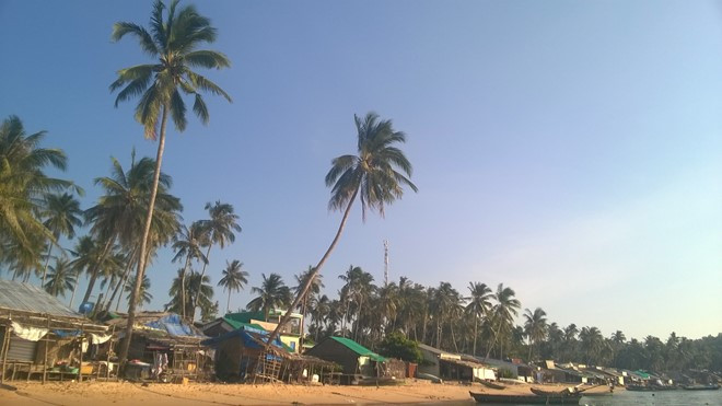 Làng chài ở Hòn Thơm.