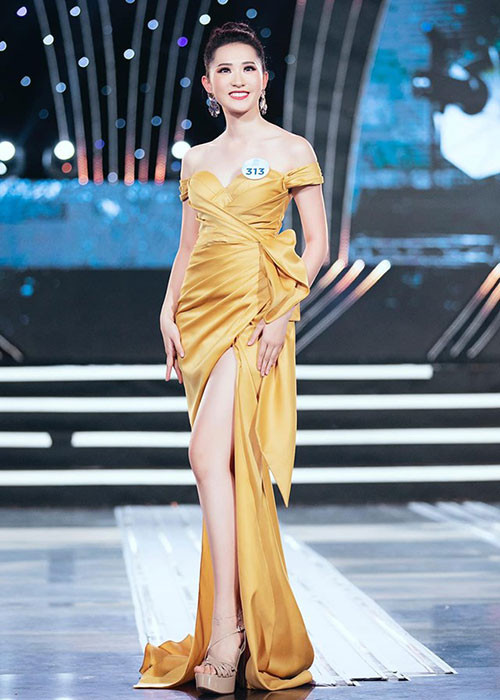Dàn gương mặt sáng giá tại cuộc thi Miss World Việt Nam 2019 còn có Phan Cẩm Nhi. Cô sinh năm 2000, cao 1m68, số đo 3 vòng lần lượt là 76-59-92 cm. Cẩm Nhi được ví là bản sao của Lưu Diệc Phi. Đến với cuộc thi, người đẹp đến từ Đà Nẵng thuyết phục ban giám khảo ở phần thi tài năng.