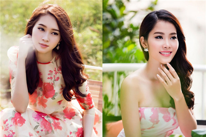 Không chỉ đăng quang tại cùng một cuộc thi, Hoa khôi Nam Em và Hoa hậu Thu Thảo còn sở hữu sắc vóc hao hao giống nhau. (Ảnh: Thể thao văn hóa)