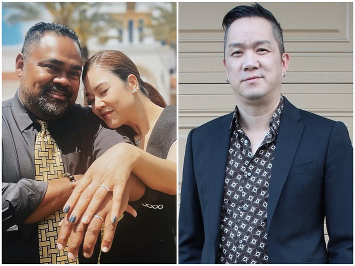 Thu Phương vừa đăng ký kết hôn với ông bầu Dũng Taylor sau nhiều năm gắn bó. Trước khi đến với Dũng Taylor, Thu Phương từng có cuộc hôn nhân với Huy MC (trong ảnh). Ảnh: FBNV