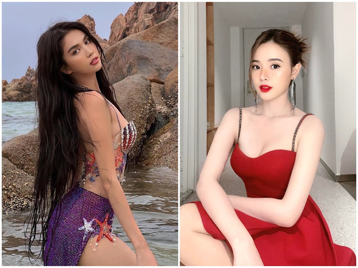Midu và Ngọc Trinh sở hữu vóc dáng chuẩn nhất nhì trong làng giải trí.