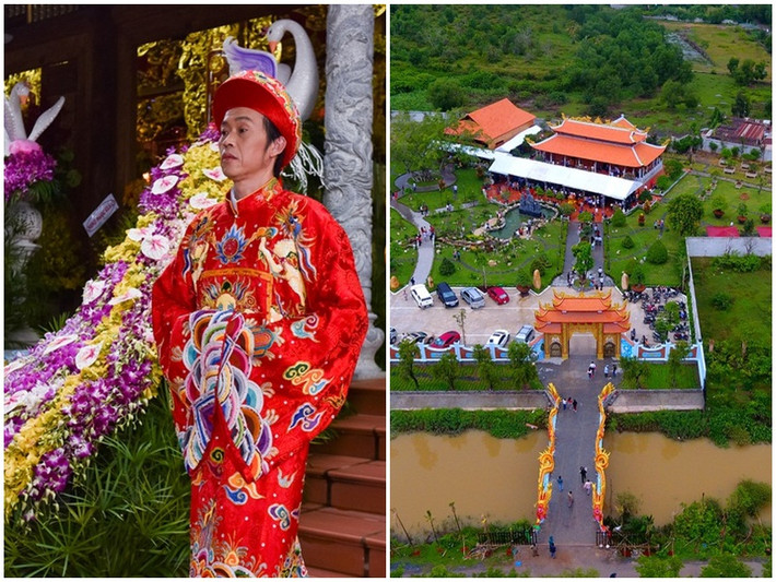 Tháng 9/2014, Hoài Linh bắt tay vào xây dựng nhà thờ Tổ nghiệp. Đây là tâm nguyện của nam danh hài. Đến năm 2016, nhà thờ Tổ nghiệp hoàn thành. Ảnh: Zing