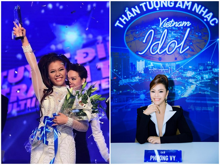 Phương Vy là quán quân Vietnam Idol mùa đầu tiên (năm 2007). Rời cuộc thi, cô miệt mài hoạt động nghệ thuật. Phương Vy cho biết, nếu không có Vietnam Idol, cô đã không trở thành nghệ sĩ. “Có khi giờ này tôi đang ngồi ở nhà đơm áo cưới cho mẹ hay mở một cửa hàng bán đĩa CD", Phương Vy nói. Ảnh: Zing, FBNV.