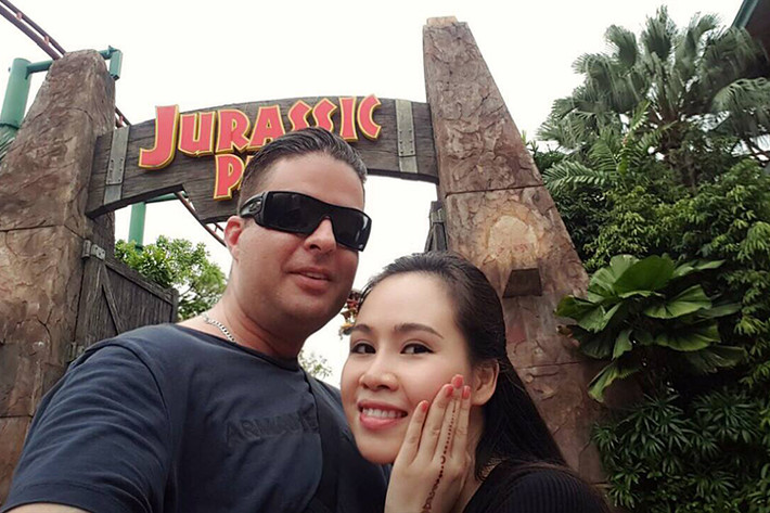 Ngoài đời, Trương Phương đang hẹn hò với Nick Mansor - người bạn trai ngoại quốc thứ 3 của cô. Ảnh: FBNV