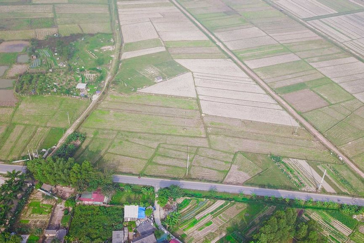 Khu vực này đã quy hoạch làm khu thể thao cách đây nhiều năm, hiện nay người dân đang trồng hoa màu.