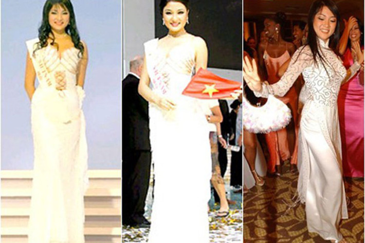 Hoa hậu Nguyễn Thị Huyền lọt top 15 tại cuộc thi Hoa hậu Thế giới 2004. Ảnh: Gia đình xã hội