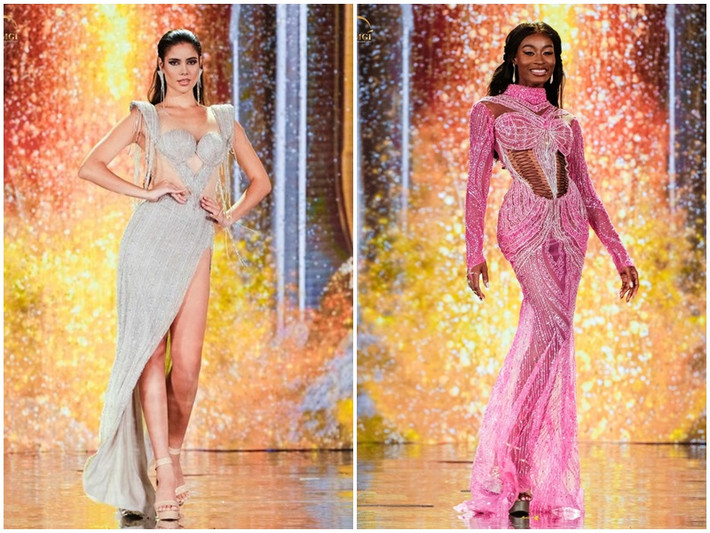 Đại diện Tây Ban Nha và Nigeria (phải) cũng được kỳ vọng tiến sâu trong chung kết Miss Grand International 2022.