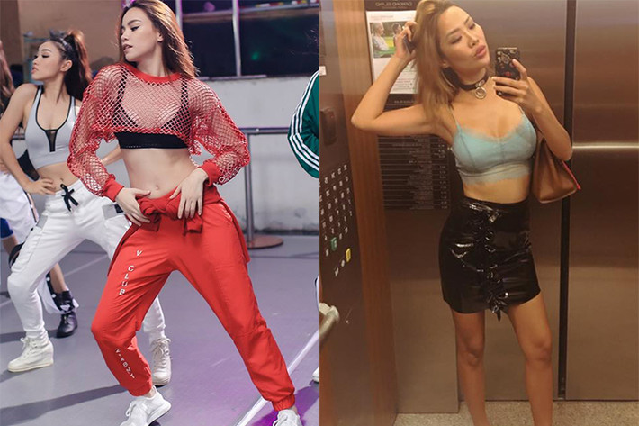 Hồ Ngọc Hà sở hữu thân hình chuẩn siêu mẫu. Kiko Chan cũng có vóc dáng khá chuẩn.