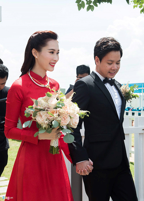 Đám cưới Hoa hậu Đặng Thu Thảo và doanh nhân Trung Tín vừa diễn ra vào hôm nay (ngày 6/10) tại TP HCM. Ảnh: Zing