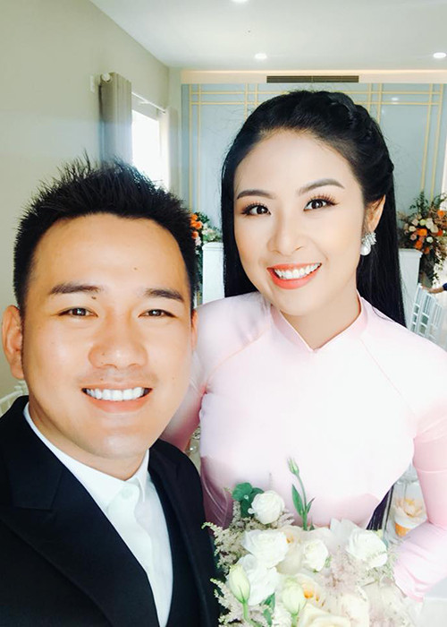 Hoa hậu Ngọc Hân làm phù dâu cho Thu Thảo. Ngoài Ngọc Hân, NTK Lê Thanh Hòa cũng đến tham dự lễ thành hôn của Thu Thảo. Ảnh: FBNV