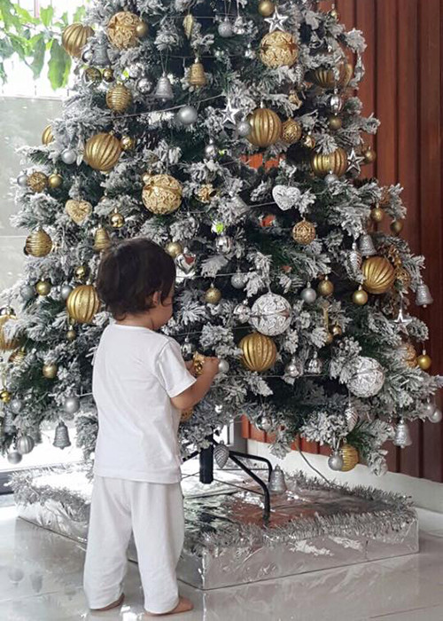 Qua loạt ảnh được Thu Minh chia sẻ, bé Gấu hiện đã lớn phổng phao. Cậu nhóc đã biết đi và chạy. Ảnh: FBNV