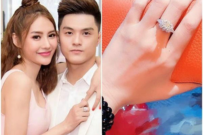 Linh Chi từng bất ngờ khi được bạn trai Lâm Vinh Hải tặng nhẫn kim cương 35.000 USD (hơn 800 triệu đồng).