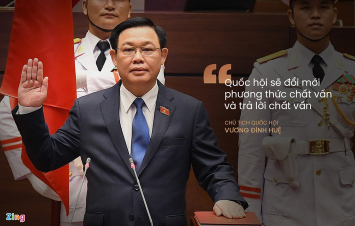 Bên cạnh tạo ra nhiều thay đổi trong việc thực hiện các nhiệm vụ của Quốc hội, ông Vương Đình Huệ đưa ra cam kết đổi mới phương thức, cách thức tổ chức chất vấn và trả lời chất vấn, tăng cường hoạt động chất vấn ở Ủy ban Thường vụ Quốc hội, hoạt động giải trình ở các ủy ban của Quốc hội; tiếp tục hoàn thiện và tổ chức tốt việc lấy phiếu tín nhiệm, bỏ phiếu tín nhiệm; đồng thời nghiên cứu để tiếp tục hoàn thiện cơ chế giám sát, lấy phiếu tín nhiệm đối với những người do Quốc hội, HĐND bầu hoặc phê chuẩn.