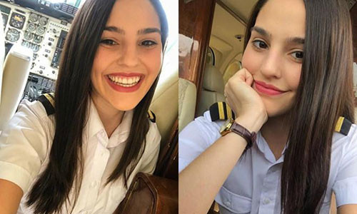 Ana Paula Cespedes, 21 tuổi, là nữ phi công trẻ tuổi đến từ thủ đô Asuncion, Paraguay. Cô gây ấn tượng với nụ cười rạng rỡ, khuôn mặt sắc nét và phong thái đầy tự tin. Ảnh: Daily Star.