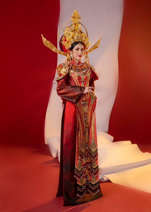 Á hậu Phương Anh vừa tiết lộ bộ trang phục dân tộc thi Miss International 2022 - Hoa hậu Quốc tế 2022.