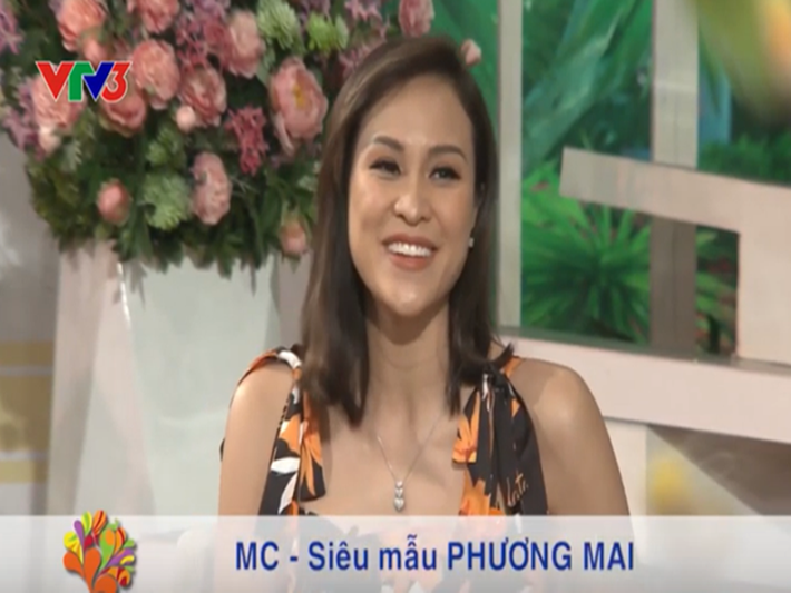 Phương Mai bắt đầu làm MC từ năm 2012. Chương trình đầu tiên của cô là talkshow “Vui sống mỗi ngày". Ảnh: VTV