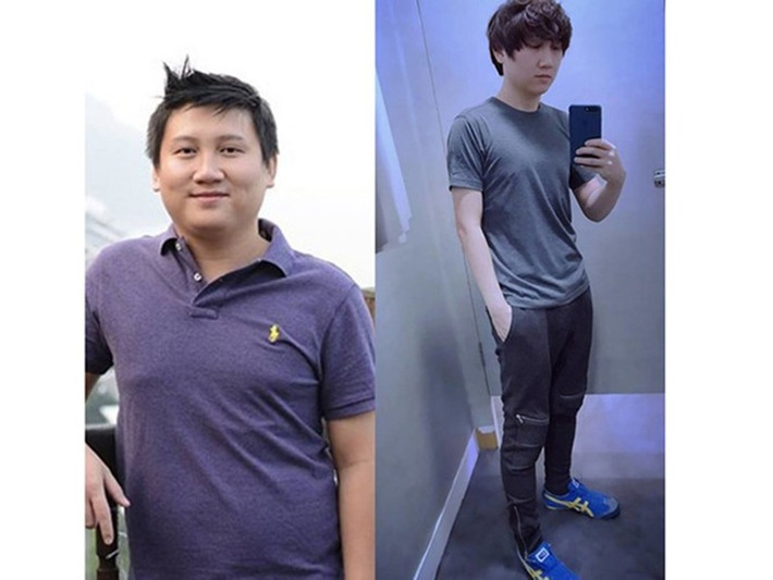 Năm 2017, nhạc sĩ Mr. Siro nặng 83kg. Trong 4 năm sau đó, anh giảm được 30kg. Ảnh: FBNV