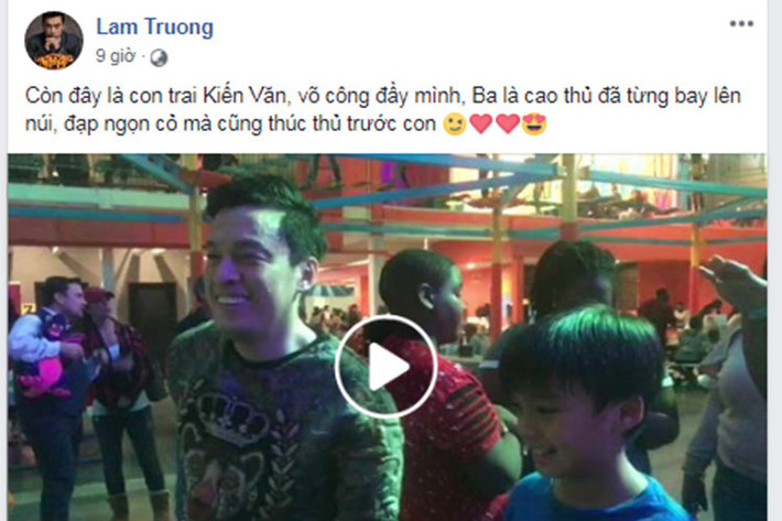 Hot Face sao Việt 24h: Lam Trường khoe con trai Kiến Văn trong ngày của Ba.