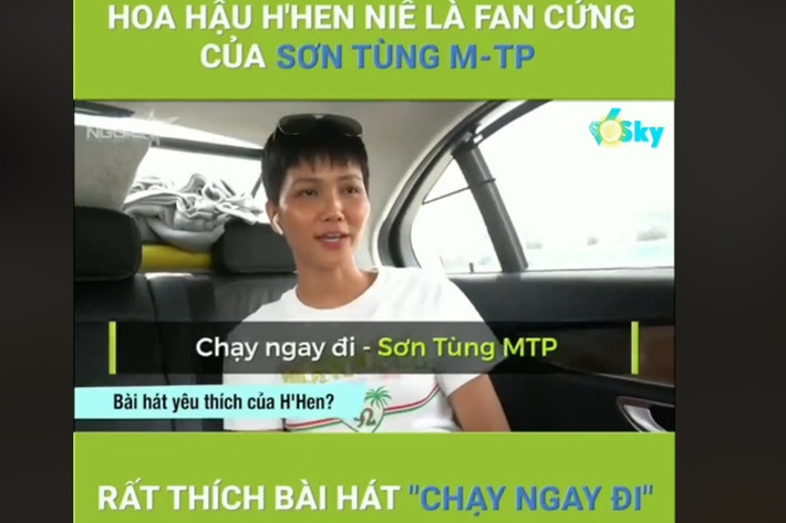 H'hen Niê tiết lộ cô đã nghe hết tất cả các bài hát của Sơn Tùng. Ảnh: Yan