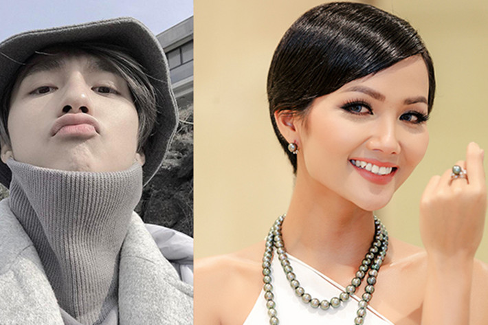 H'hen Niê rất mê Sơn Tùng M-TP. Khi gặp anh ở ngoài, cô bối rối, thậm chí bất động đến mức khát nước cũng không dám lấy uống. Ảnh: Zing