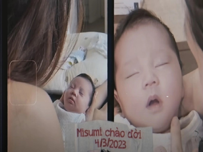 Những hình ảnh của con gái Bảo Anh được giấu kín cho đến tháng 4/2024. Ảnh: Youtube Bảo Anh.