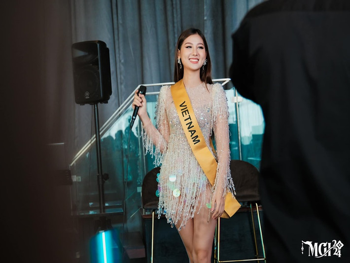 Like that là ca khúc của nhóm nhạc Hàn Quốc Baby Monster giúp Quế Anh được gọi tên vào top 30 phần thi Grand Voice Award. Ngay sau đó, đại diện Việt Nam tiếp tục tham gia vòng thứ hai. Ảnh: FB Miss Grand International.