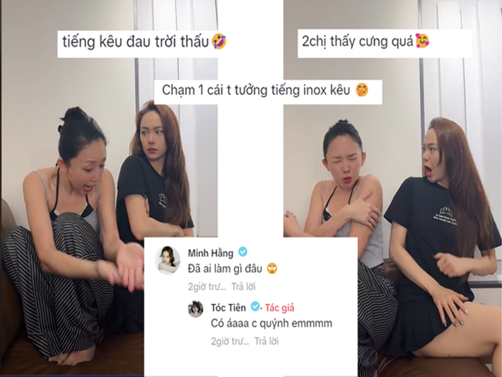 Mới đây, Tóc Tiên - Minh Hằng khiến người hâm mộ thích thú khi quay clip, bắt trend "đã có ai làm gì đâu". Hiện tại, hai mỹ nhân Việt này tham gia chương trình Chị đẹp đạp gió 2024. Ảnh: Tiền Phong.