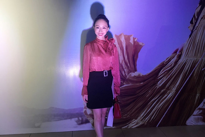 Tháng 3/2019, Phương Nga lần đầu tái xuất showbiz sau ồn ào tình tiền. Cô trông khá gầy nhưng vẫn giữ được vẻ tươi tắn. Ảnh: Vietnamnet