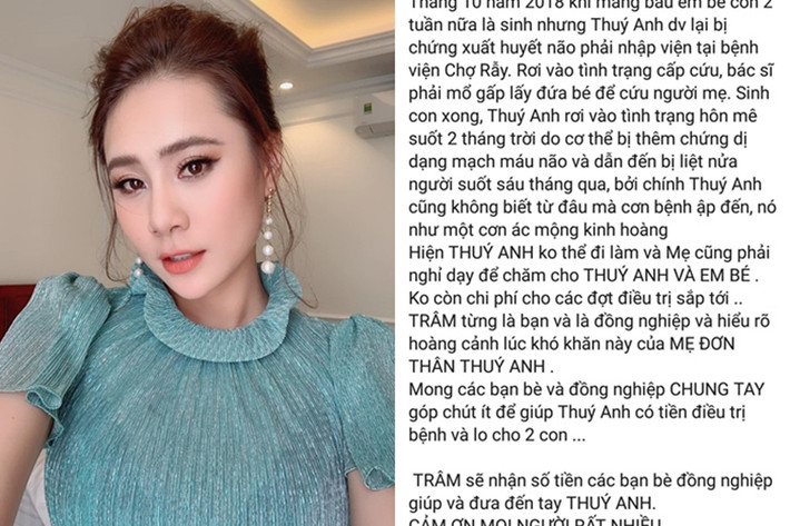Diễn viên Hồ Bích Trâm chia sẻ hoàn cảnh của Thúy Anh. Ảnh: Vietnamnet